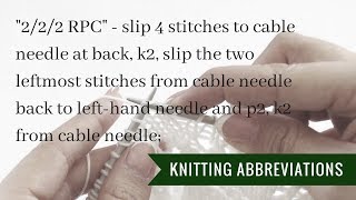 Knitting instructions 222 RPC  Pattern Duchess [upl. by Lalad]