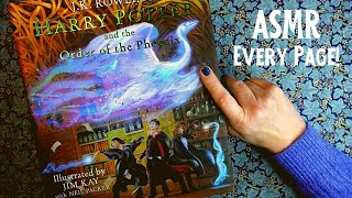 ASMR  5th Harry Potter Book  Beautifully Illustrated Every Page Show amp Tell  Whispered [upl. by Mikes]