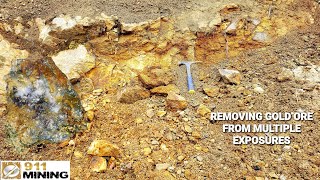 Removing Gold Ore From Gold Exposures [upl. by Eisor]