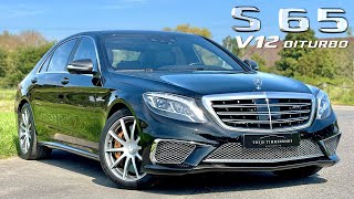 Mercedes S65 AMG V12 BiTurbo W222  REVIEW on AUTOBAHN [upl. by Acino]