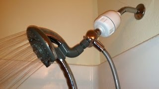 Rainshowr Dechlorinating Shower Filter Installation amp Review [upl. by Gnohp]