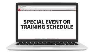 Special Event or Training Schedule [upl. by Adnav]