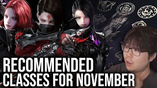 LOST ARK Recommended Classes for Nov 2023 out of latest reworked amp new classes in KR [upl. by Ettolrahs]