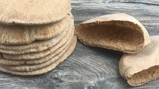 How To Make Homemade Whole Wheat Pita Bread  Healthy Pita Bread Recipe [upl. by Russo110]