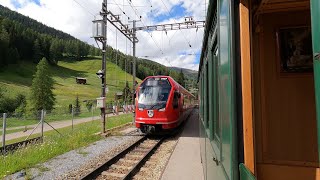 Trainspotting Schweiz Rhätische Bahn Ge 44 I mit Nostalgiezug am 16 Juni 2024 [upl. by Alby984]