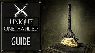 Skyrim  All Unique One Handed Weapons Guide [upl. by Sall]