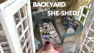 Start to Finish miniature Shabby SHESHED Room BOX [upl. by Harper]