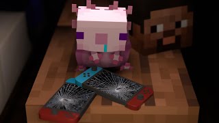 Axolotl broke quot2quot Nintendo Switch❗👿 amp Parotters best Funny MINECRAFT animation Take your time🥰 [upl. by Keeton956]