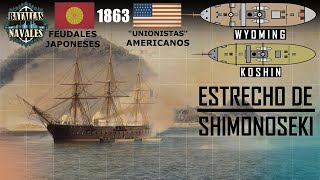 BATALLAS NAVALES 59 Estrecho de Shimonoseki 1863 [upl. by Maighdiln130]