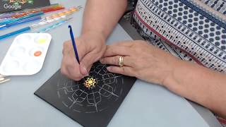 SWD Live How to Paint a Dot Mandala Dot Along 025 [upl. by Ayifa]