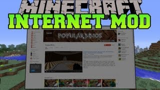 Minecraft  INTERNET IN MINECRAFT Search the internet in game Web Displays Mod Showcase [upl. by Enaj79]