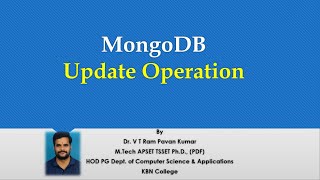 MongoDB Update Operation [upl. by Rehpotsrhc]