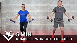 5 Minute Dumbbell Workout for Chest  Home Chest Workout Routine Exercises for Men amp Women [upl. by Holly-Anne]