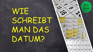 Zeit Wie schreibt man das Datum Sachunterricht 2 Klasse Grundschule Klasse Grundschule [upl. by Berlyn]