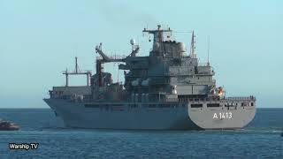 GERMAN NAVY FGS BONN A1413 LEAVES DEVONPORT NAVAL BASE AT PLYMOUTH HOE  9th September 2018 [upl. by Pahl]