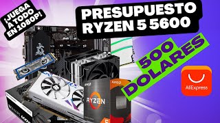 Monta Tu PC Gaming FULL 1080P Aliexpress Combo Ryzen 5 5600 Presupuesto 500 USD 2024 [upl. by Zebaj]