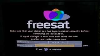 Standard Definition Freesat Box  First Time Install [upl. by Adhern]