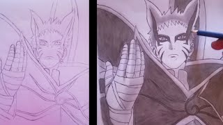 Tutoriel  Comment Dessiner Naruto Mode Baryon Étape par Étape [upl. by Shulman863]