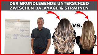 Der Grundlegende Unterschied zwischen Balayage und Strähnen [upl. by Leahcimnaes610]