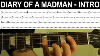 Diary of a Madman Intro  Randy Rhoads  Guitar Lesson With Tabs [upl. by Wadsworth]