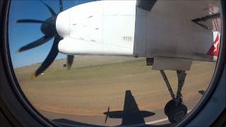 Qantas dash 8 Q400 Longreach to Brisbane 270812 [upl. by Ynnatirb]