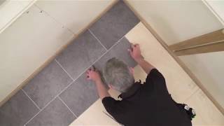 Karndean How To SeriesCutting and fitting a tile with design strips to a wall  Gluedown [upl. by Redmund531]