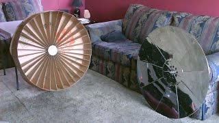 How to make a Parabolic Dish Solar Cooker  simple detailed instructions  DIY solar death ray [upl. by Tacy190]