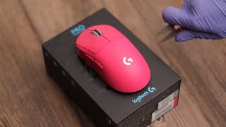 Logitech G Pro X Superlight Pink Wireless Gaming Mouse Unboxing  ASMR [upl. by Gerianne]