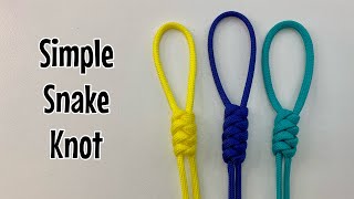 How to tie a snake knot  paracord lanyard keychain bracelet 🪢 [upl. by Lamak]