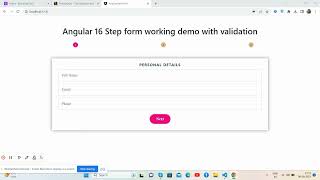 Angular 16 Step form working demo with validation [upl. by Shushan]