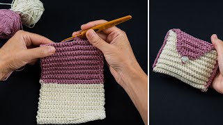 Easy crochet wallet for beginners [upl. by Ardnaz801]