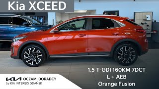 Kia XCEED MY2024 15 TGDI 160KM 7DCT wersja L z pakietem Drive Wise w kolorze Orange Fusion  4K [upl. by Kcirrej434]