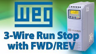 WEG CFW300 VFD 3Wire Control with Forward and Reverse Tutorial at AutomationDirect [upl. by Haddad]