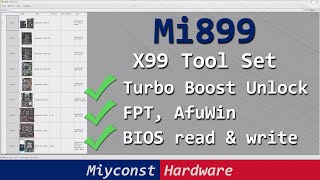 🇬🇧 Mi899 – X99 Tool Set  read write BIOS amp unlock turboboost with a few mouse clicks [upl. by Eillime411]