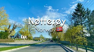 Nøtterøy  Færder kommune NORWAY 🇳🇴 Driving along Kirkeveien [upl. by Deedee859]