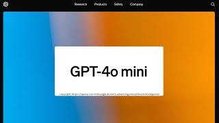 GPT4o MINI  1st Comparison amp Test [upl. by Odnarb905]