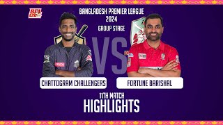 Chattogram Challengers vs Fortune Barishal  Highlights  11th Match  Season 10  BPL 2024 [upl. by Naujuj]