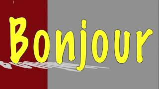 Learning french for children  song Bonjour et merci [upl. by Ramirolg]