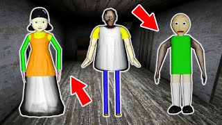 Granny vs Squid Game vs Baldi  funny horror animation 60 min comedy animations [upl. by Kilian]