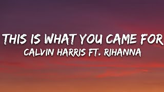 Calvin Harris  This Is What You Came For Lyrics ft Rihanna [upl. by Lennon]