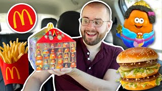 I tried McDonalds NEW Adult Happy Meal The Kerwin Frost Box REVIEW  Popeyes and Taco Bell [upl. by Danyelle]