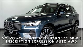 VOLVO XC60 20H T6 RECHARGE 116KWH INSCRIPTION EXPRESSION AUTO AWD [upl. by Leschen433]