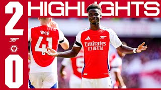 STARTING WITH A WIN ❤️  HIGHLIGHTS  Arsenal v Wolves 20  Havertz amp Saka  Premier League [upl. by Airamasor]