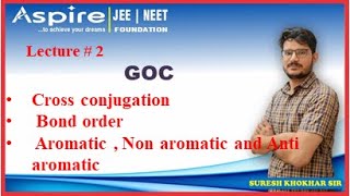 GOC  lec 2  Cross conjugation  Bond order  Aromatic  Non aromatic and Antiaromatic [upl. by Ianej]