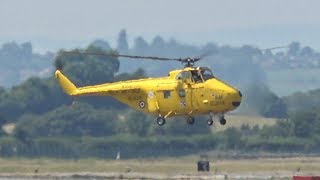 Westland WS553 Whirlwind HAR10 arrival at RNAS Yeovilton Air Day 2018 [upl. by Atarman788]