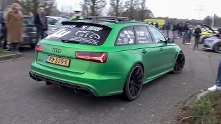 720HP Audi RS6 C7 with Decat Milltek Exhaust  Revs Accelerations amp Crackles [upl. by Luane535]