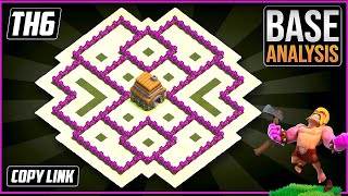 NEW BEST TH6 HybridTrophy Base  COC Town Hall 6 Hybrid Base Design Layout 2023  Clash of Clans [upl. by Lehte]