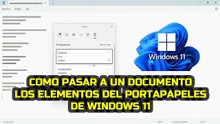 Cómo pasar a un documento los elementos del portapapeles de Windows 11 [upl. by Shih]