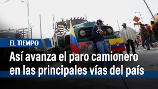 Paro camionero en Colombia Así está la situación en las principales vías del país  El Tiempo [upl. by Hoopes779]