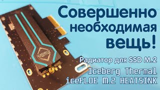 Краткий обзор радиатора SSD Iceberg Thermal IceFloe M2 Heatsink SSD heatsink testdrive [upl. by Neirrad]